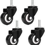 M8x25mm 4 piezas 240 kg de soporte de carga de la PU máquina de colada giratoria reemplazo muebles carro de lanzador (Sin ruedas de freno)