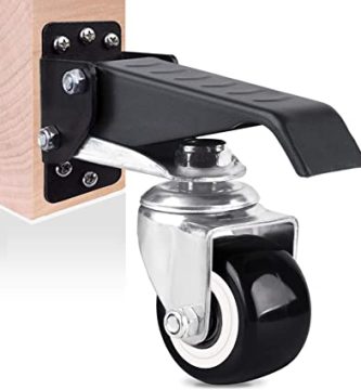 SPACEKEEPER 4 Piezas Ruedas de Transporte para Banco de Trabajo 300KG, Ruedas Giratorias Retráctiles de Servicio Pesado